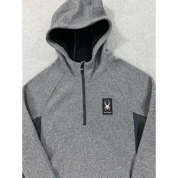 Spyder Polyester Full Zip Midweight Hoodie Jacket‎ (Men's Large) Gray - Picture 2 of 14